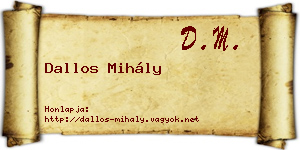 Dallos Mihály névjegykártya