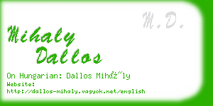 mihaly dallos business card